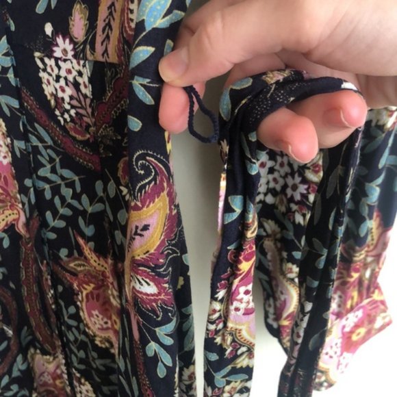 Loft Long Sleeve Button Down Tie Waist Dress - Picture 4 of 5